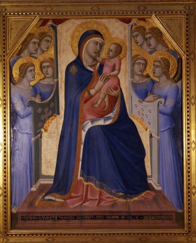 Madonna con el Niño entre Ocho Ángeles de Pietro Lorenzetti